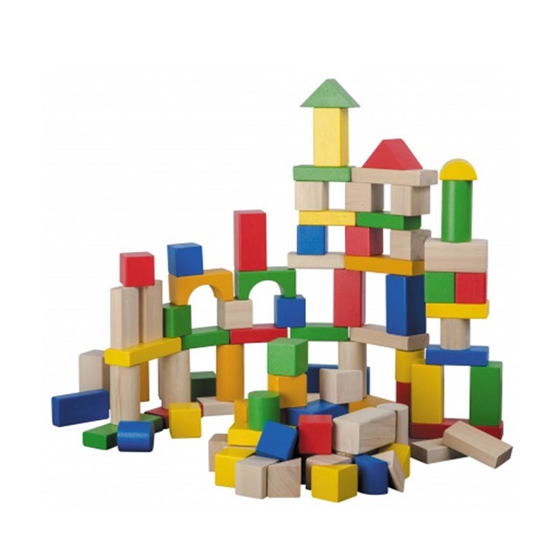 Joueco 100 wooden blocks