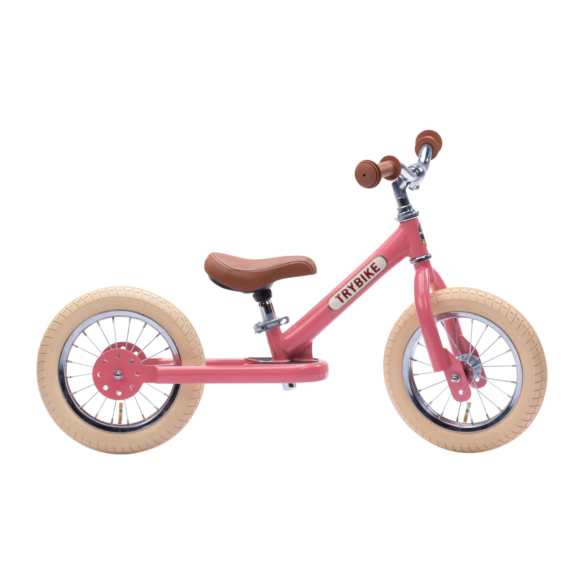 Trybike steel balance bike – Vintage Pink