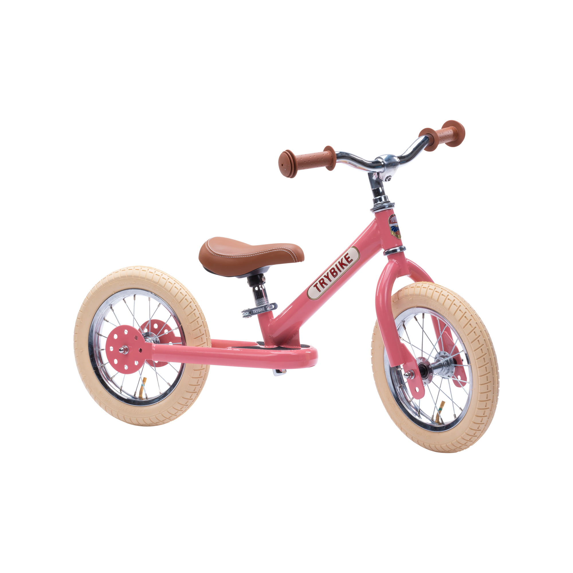 Trybike steel balance bike 2 in 1 – Vintage pink