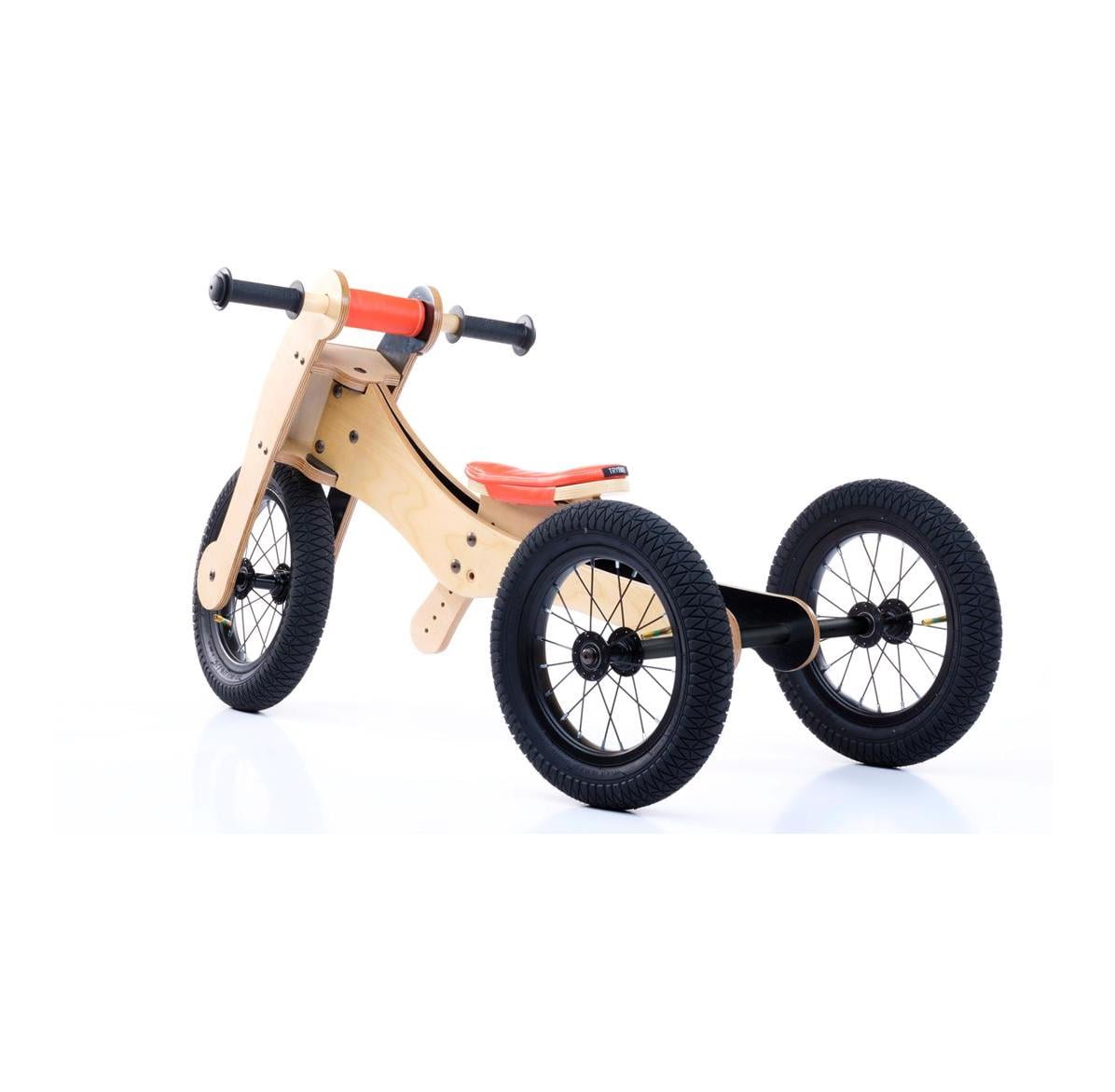 Trybike Деревянный велосипед 4 в 1 - Оранжевое сиденье