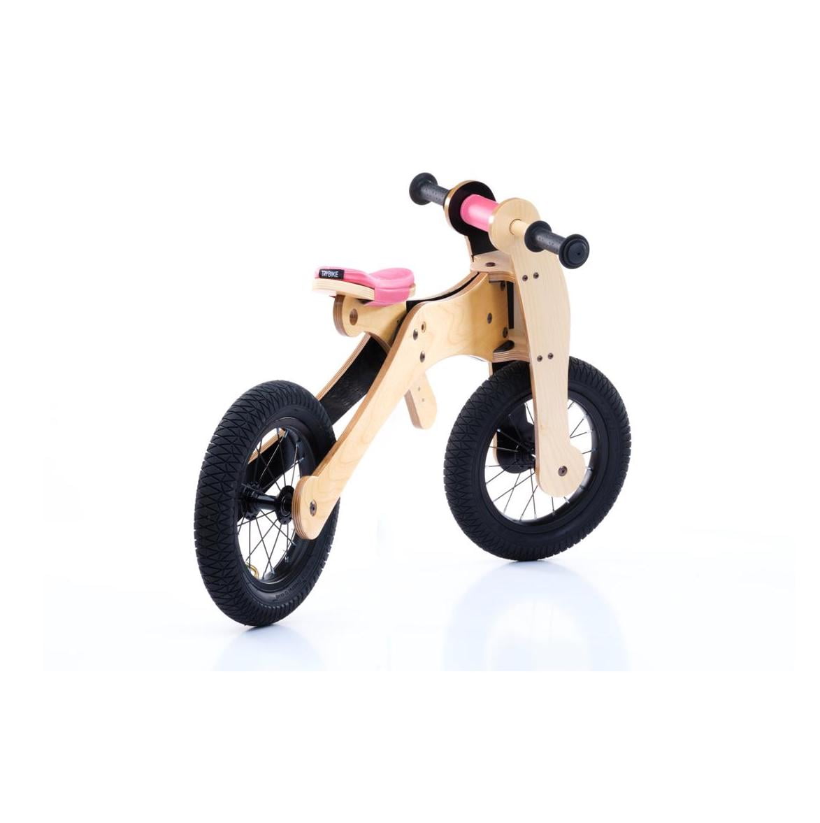 Trybike Деревянный велосипед 4 в 1 - Розовое сиденье
