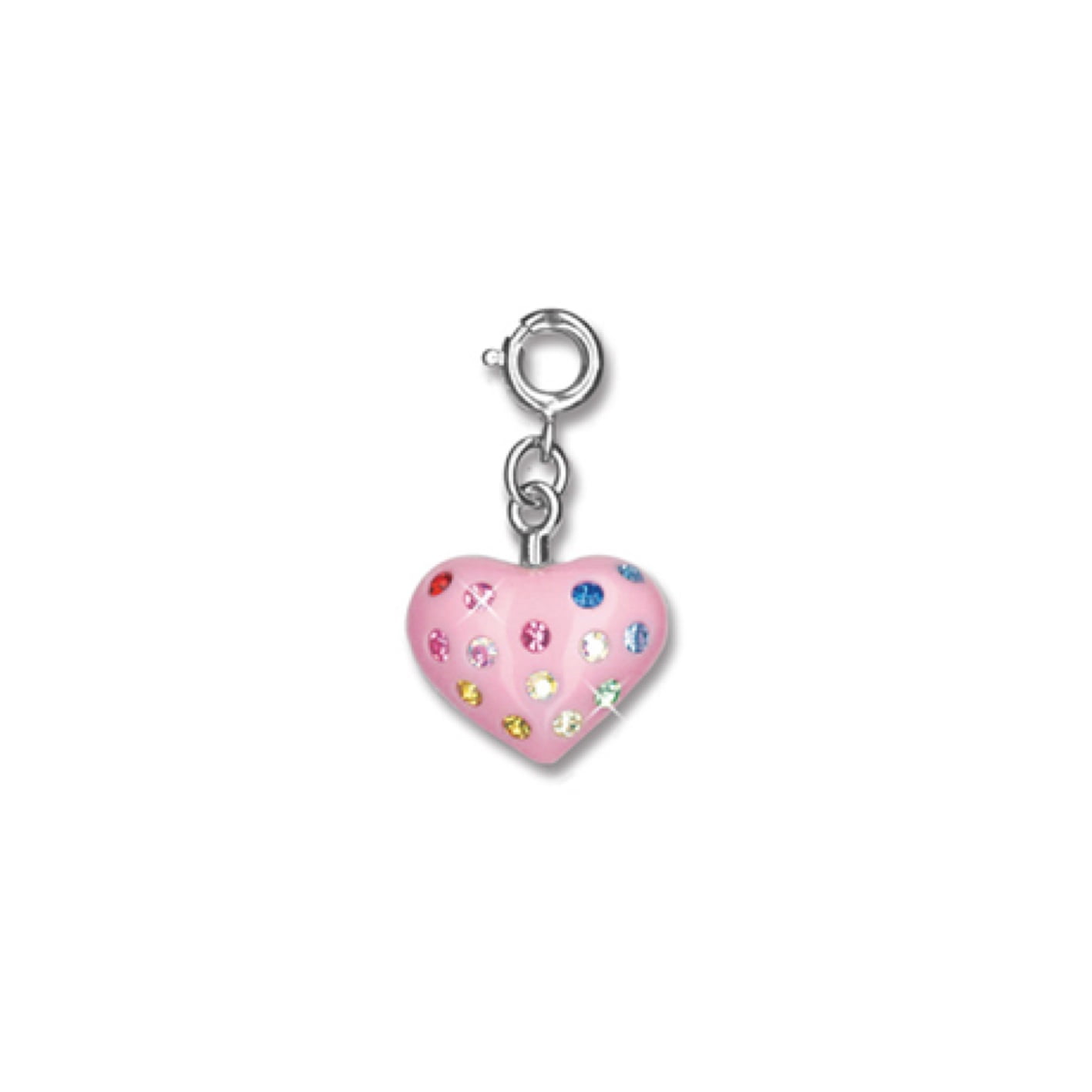 Charm it Pendant - Pink Heart with Stones
