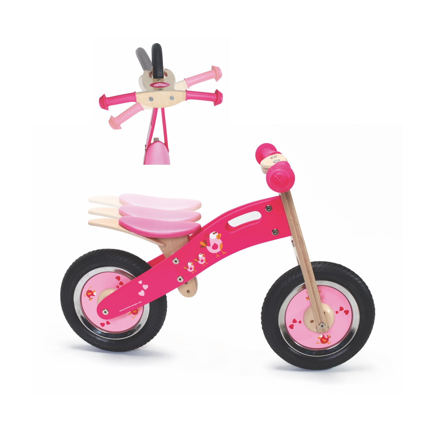 Scratch Велосипед бегунок - Розовый 1