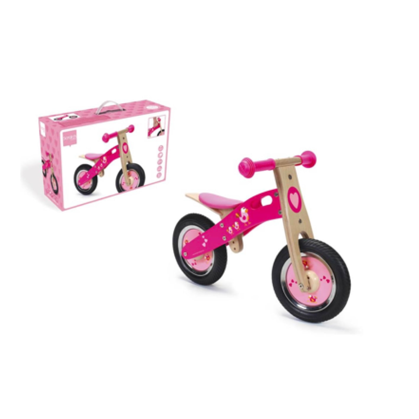 Scratch Велосипед бегунок - Розовый