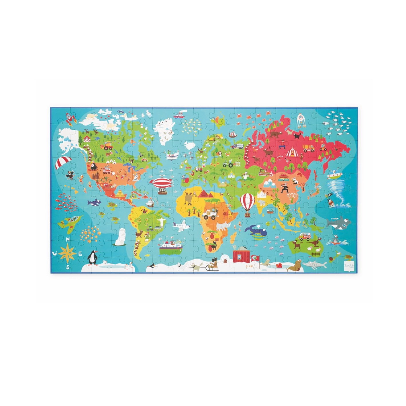 Scratch Puzzle - World Map 150 pcs.