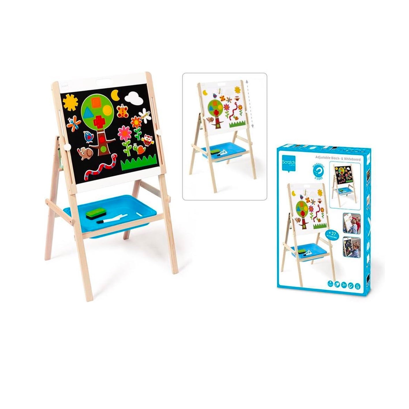 Scratch Double-sided board with accessories