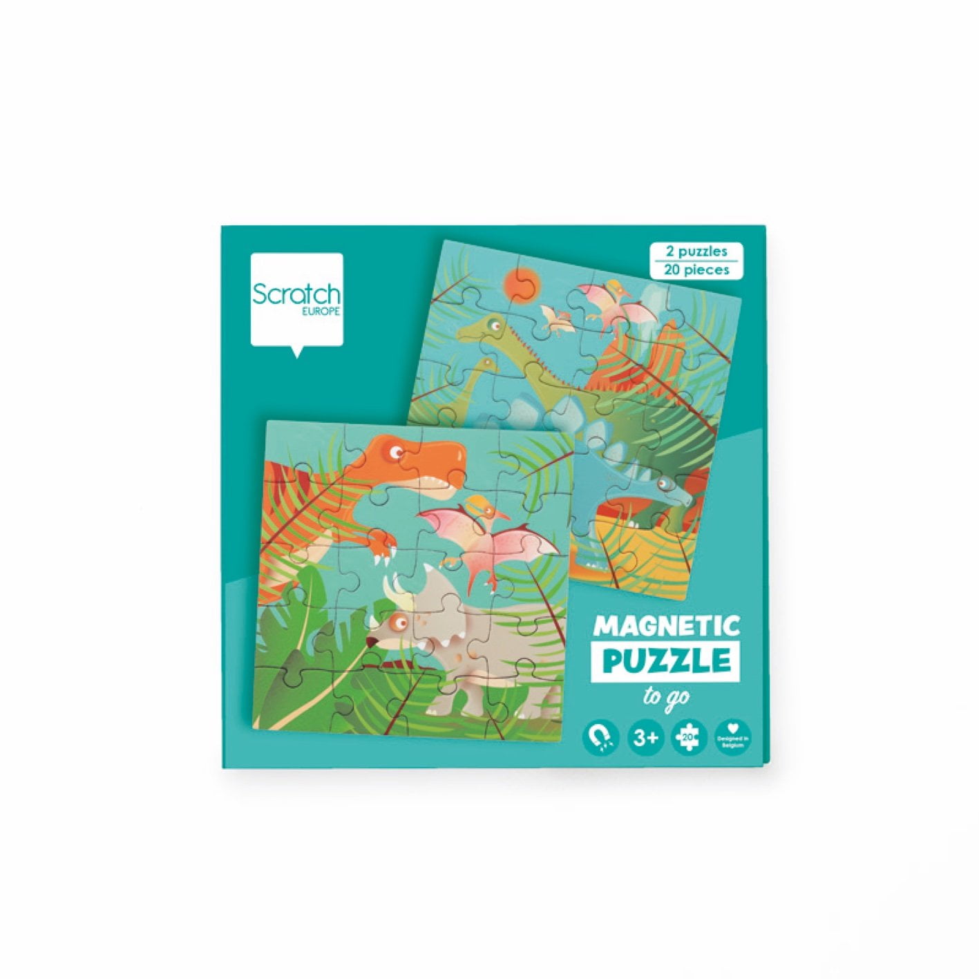 Scratch Magnetic puzzle book - Dino