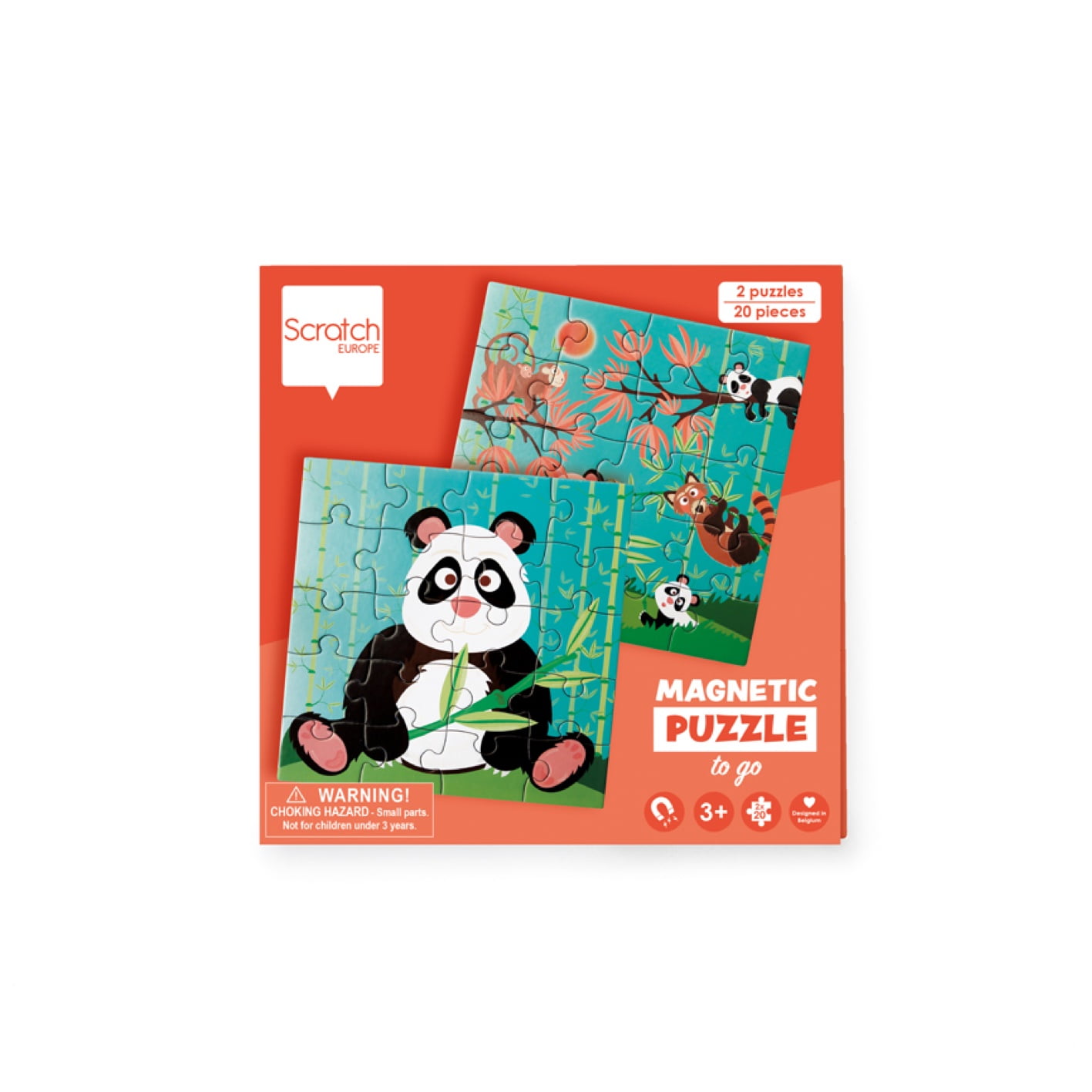 Scratch Magnetic puzzle book - Panda