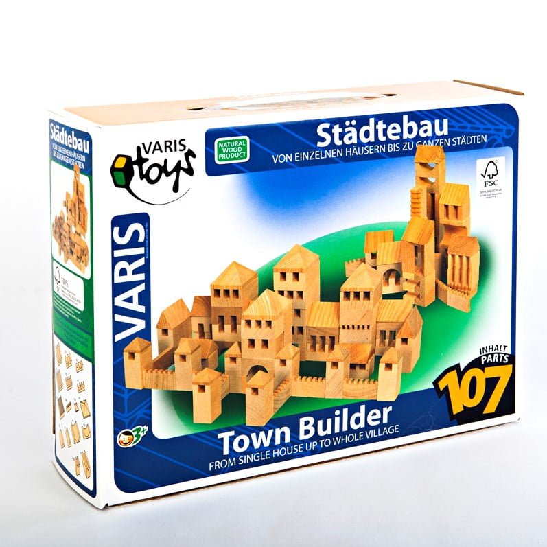 Varis Toys Wooden blocks - Town Builder 107